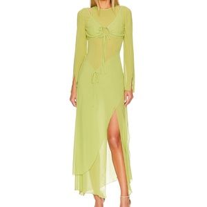LPA - Nadine Layered Maxi Dress Set in Key Lime- NEW WITH TAGS